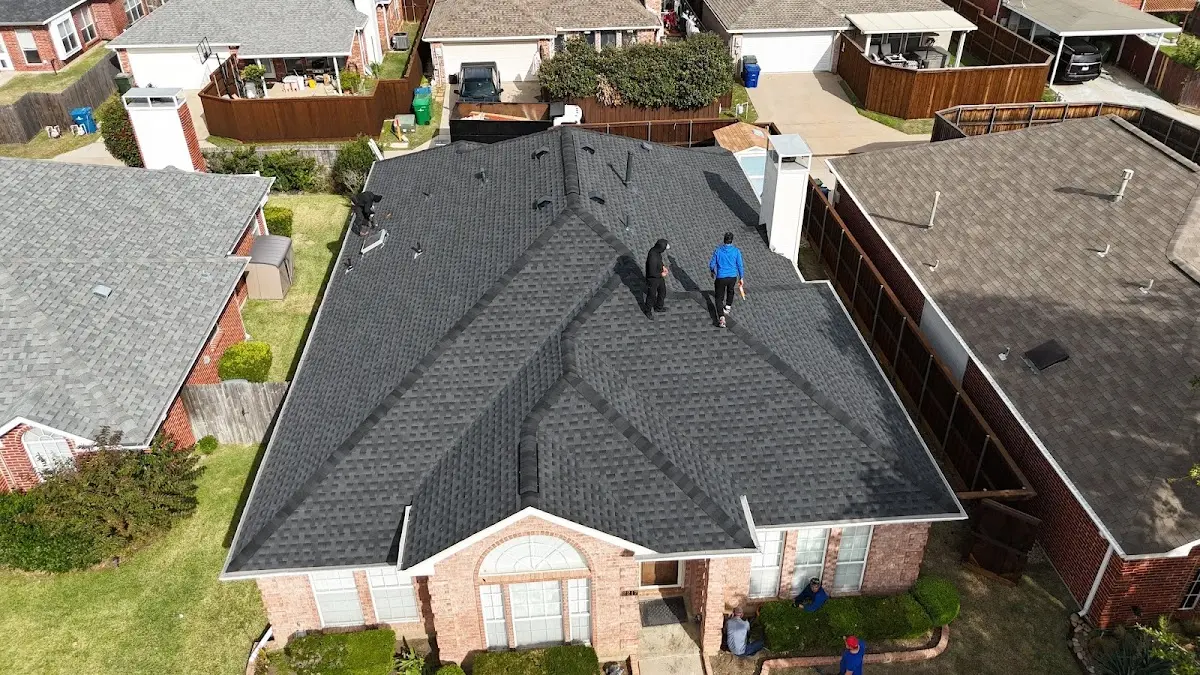Slate & Tile Roof Repair work in progress on a Montrose-Ghent property